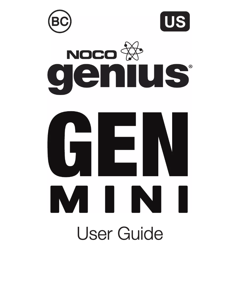 Page 1 de la notice Manuel utilisateur NOCO Genius GENM1