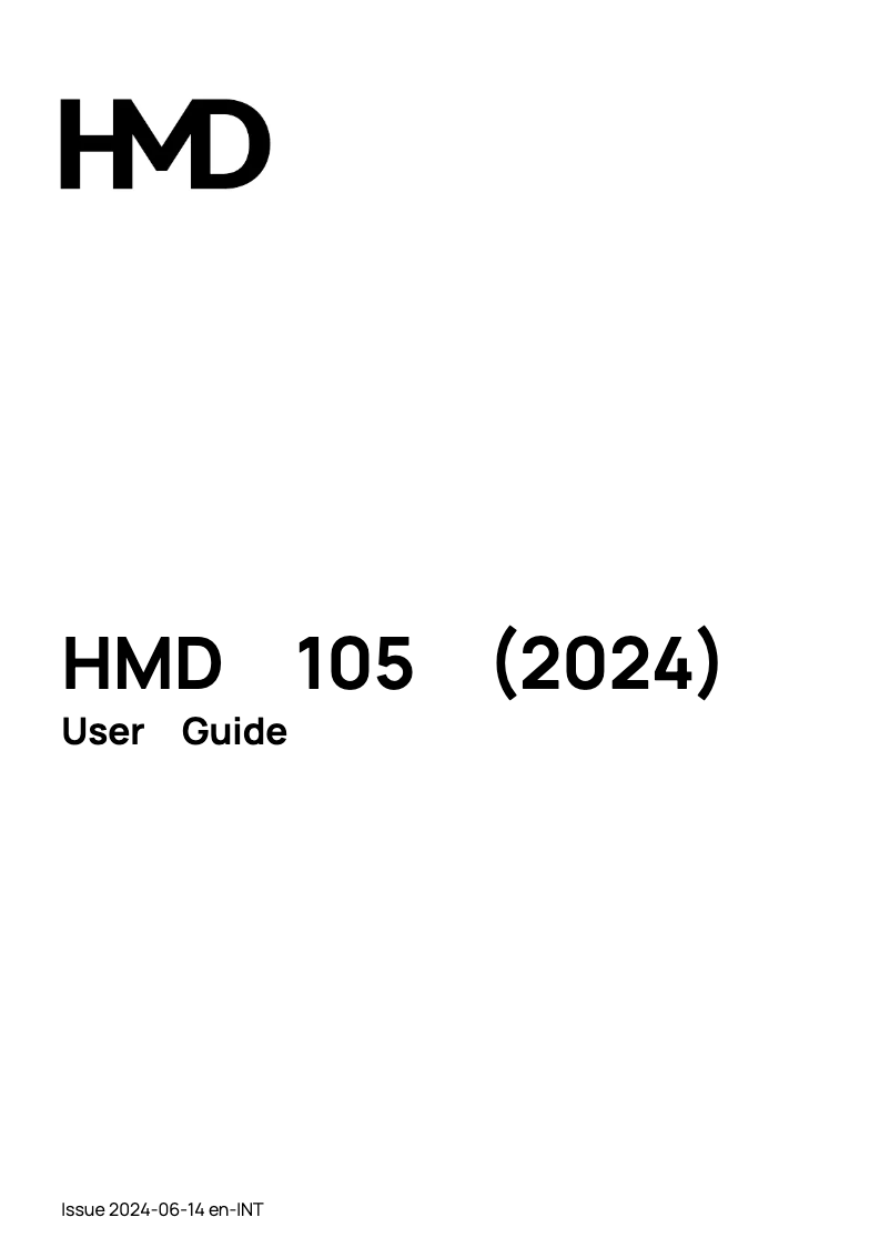 Page 1 de la notice Manuel utilisateur HMD 105 (2024)