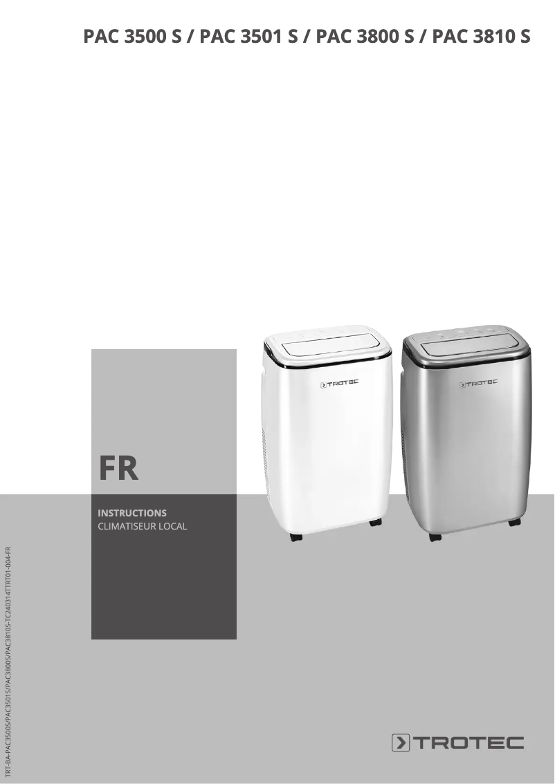 Página 1 del manual Manual de usuario Trotec PAC 3500 S