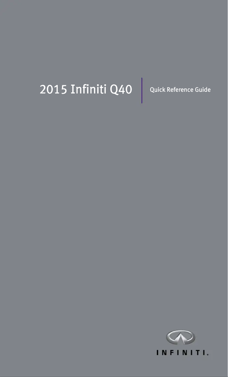 Página 1 del manual Manual de usuario Infiniti Q40 (2015)