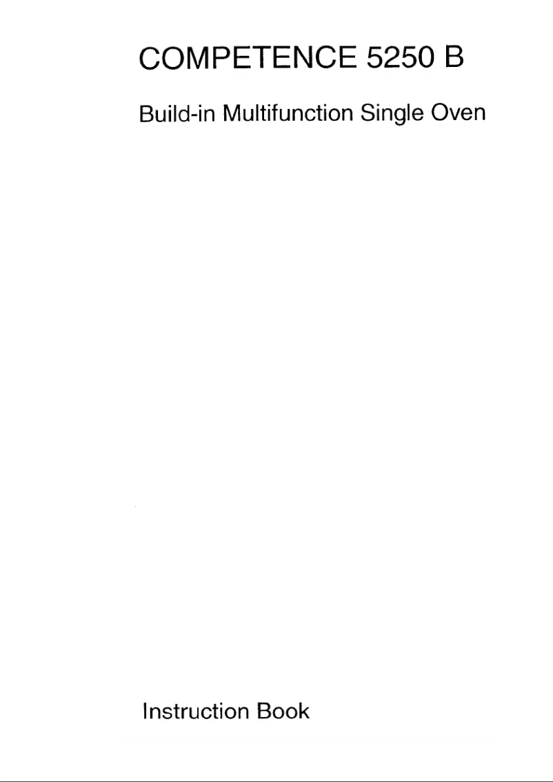 Page 1 de la notice Manuel utilisateur AEG Competence 5250 B-w