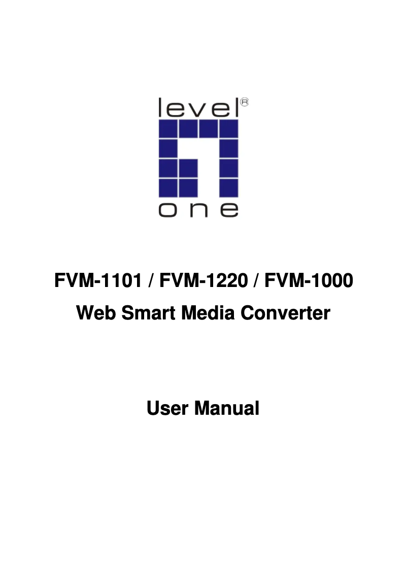 Image de la première page du manuel de l'appareil FVM-1101