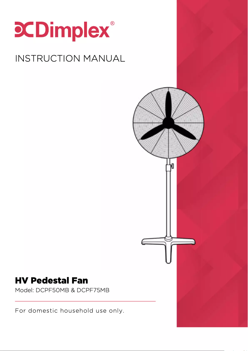 Page 1 de la notice Manuel utilisateur Dimplex DCPF75MB