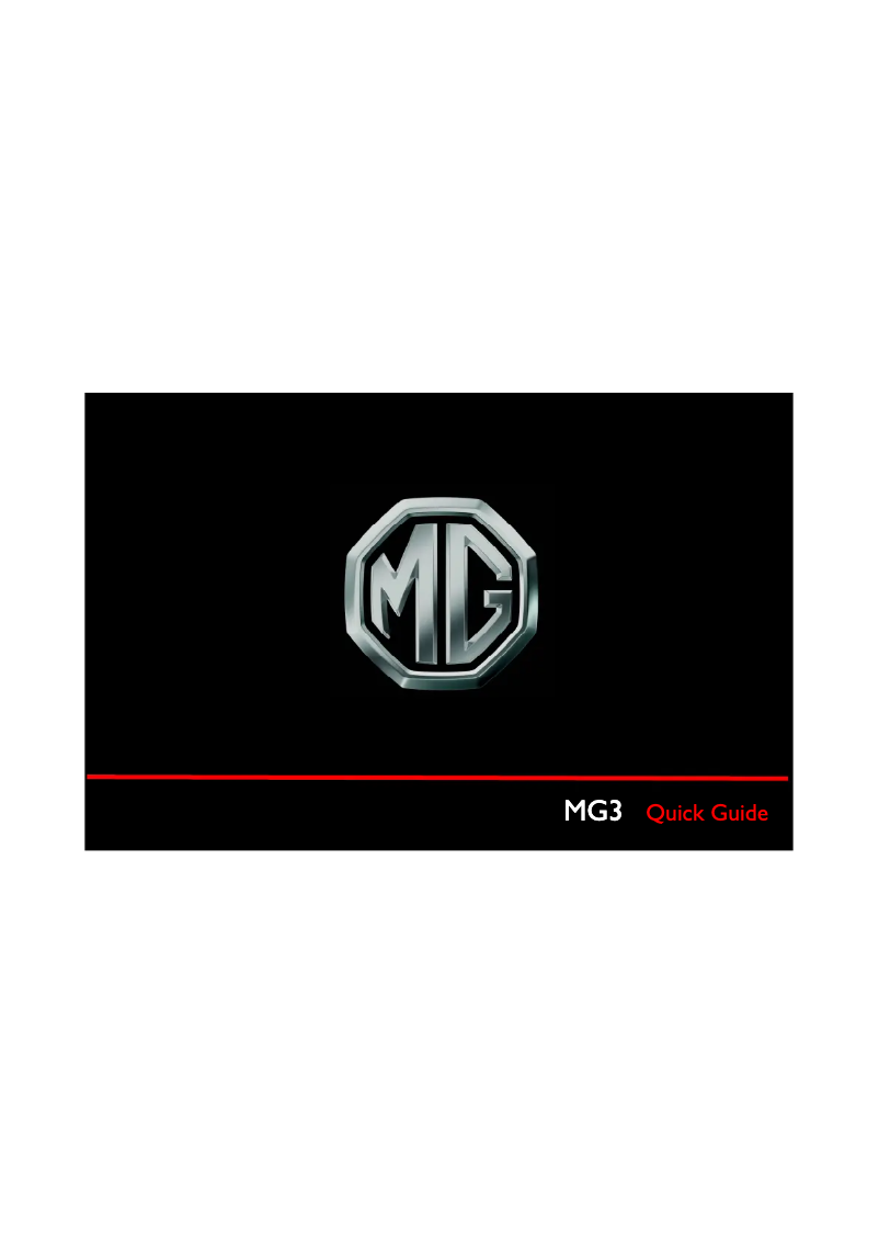 Page n°1 - Guide de démarrage rapide MG MG3 (2016)