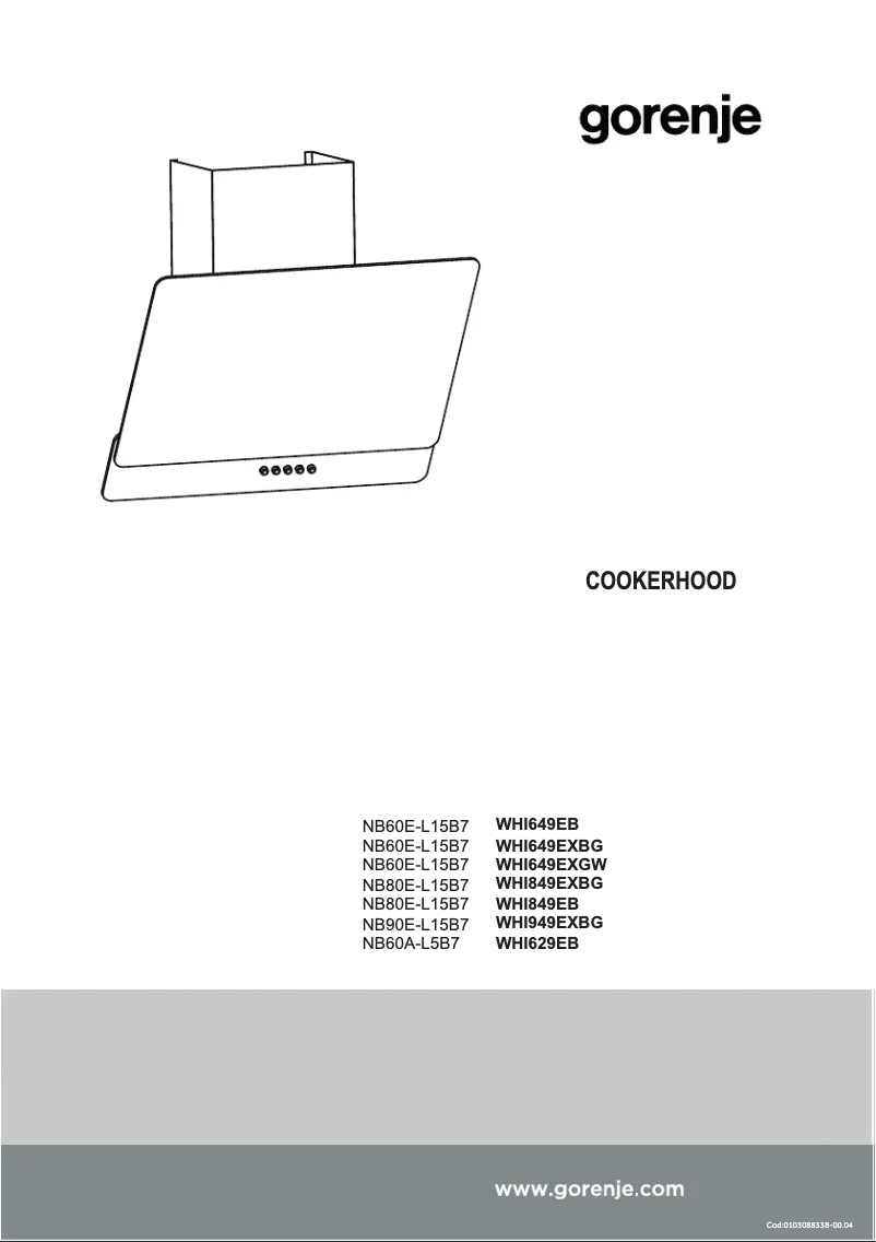 Page n°1 - Manuel utilisateur Gorenje WHI849EB