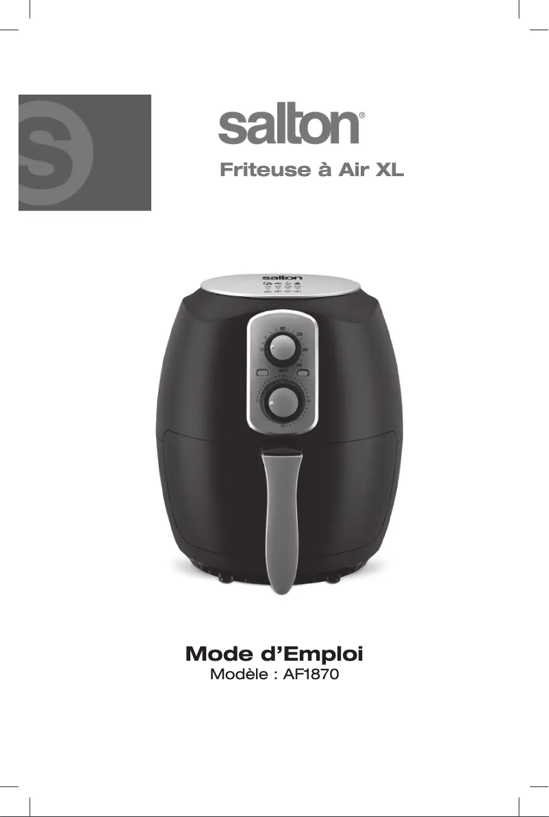 Page 1 de la notice Manuel utilisateur Salton AF1870