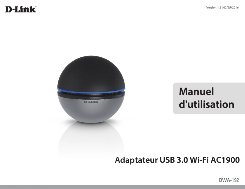 Page 1 de la notice Manuel utilisateur D-Link DWA-192