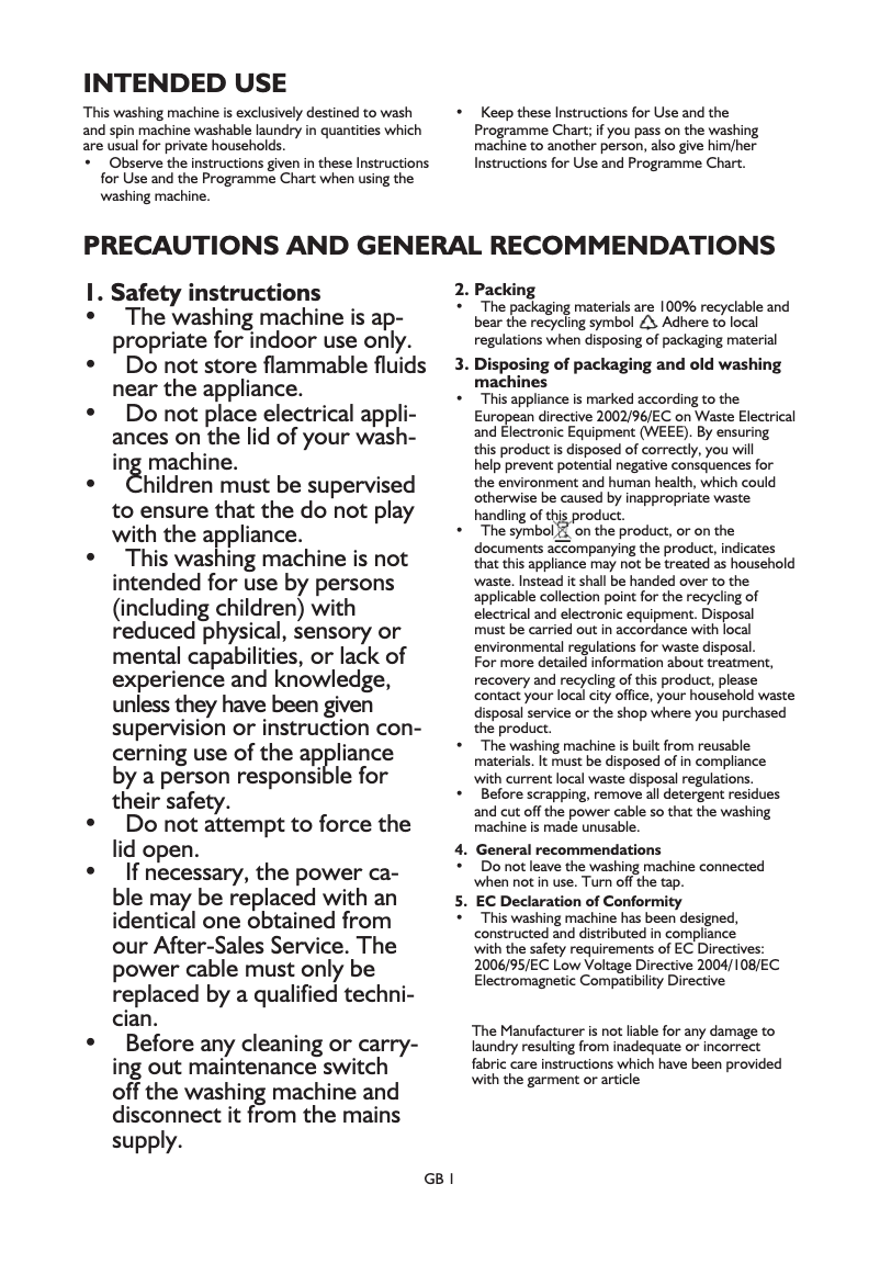 Image de la première page du manuel de l'appareil WTLS 60910