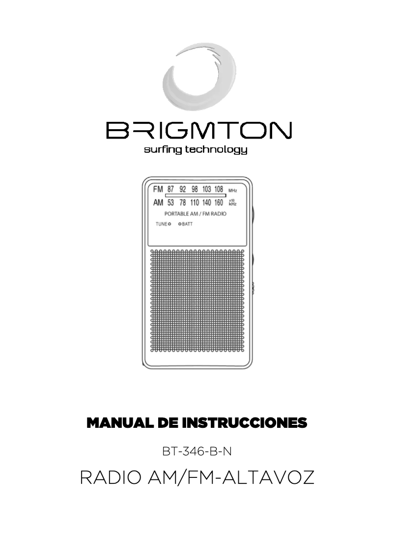 Page n°1 - Manuel utilisateur Brigmton BT-346-B-N