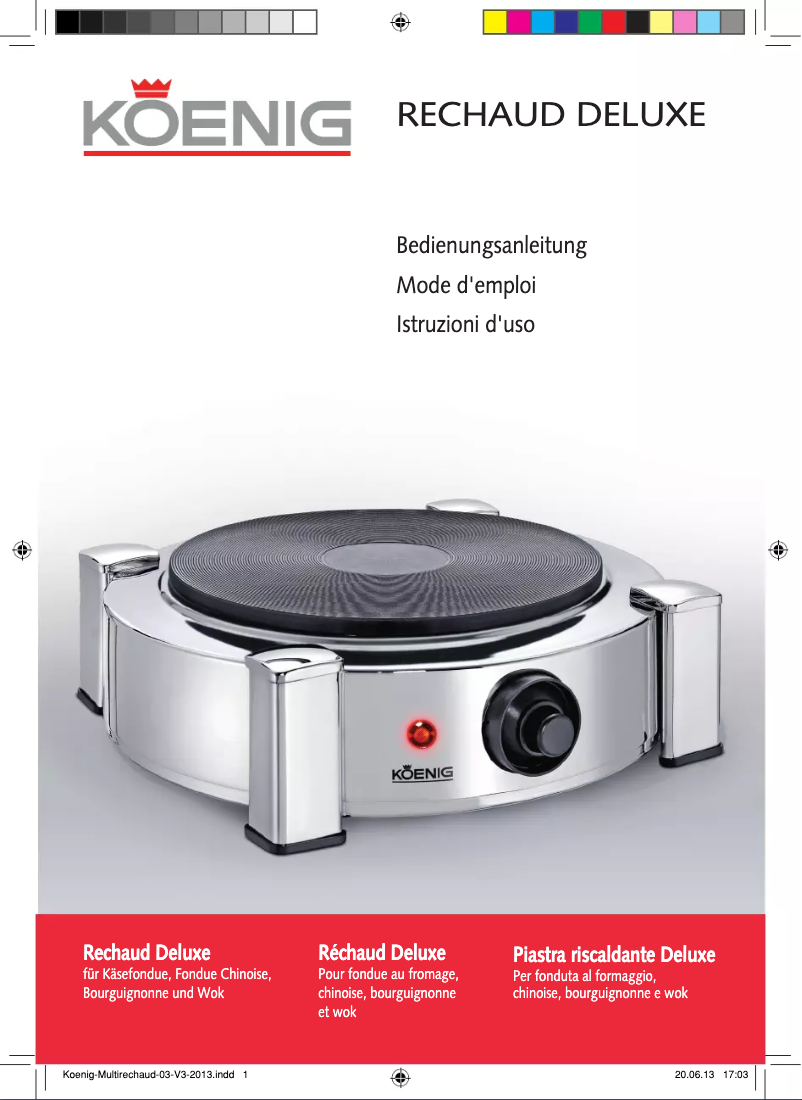 Página 1 del manual Manual de usuario Koenig Rechaud Deluxe