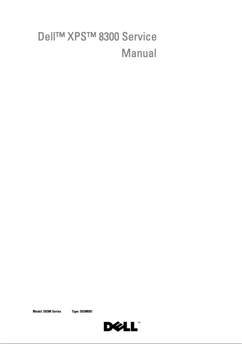 Image de la première page du manuel de l'appareil XPS 8300