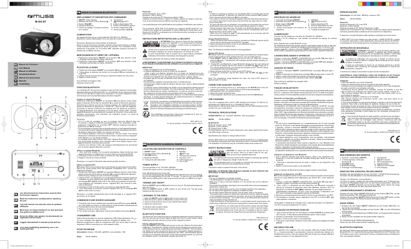 Página 1 del manual Manual de usuario Muse M-095 BT