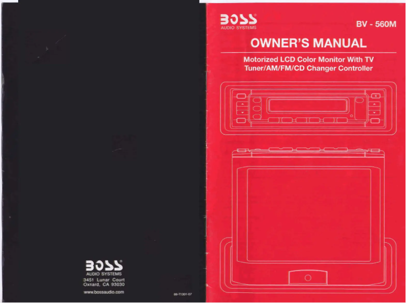 Page n°1 - Manuel utilisateur Boss BV-560M