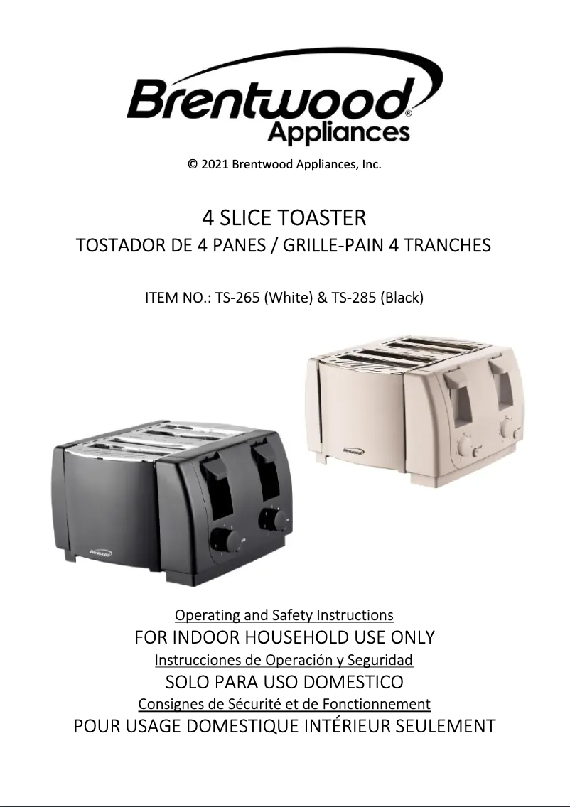 Página 1 del manual Manual de usuario Brentwood TS-285