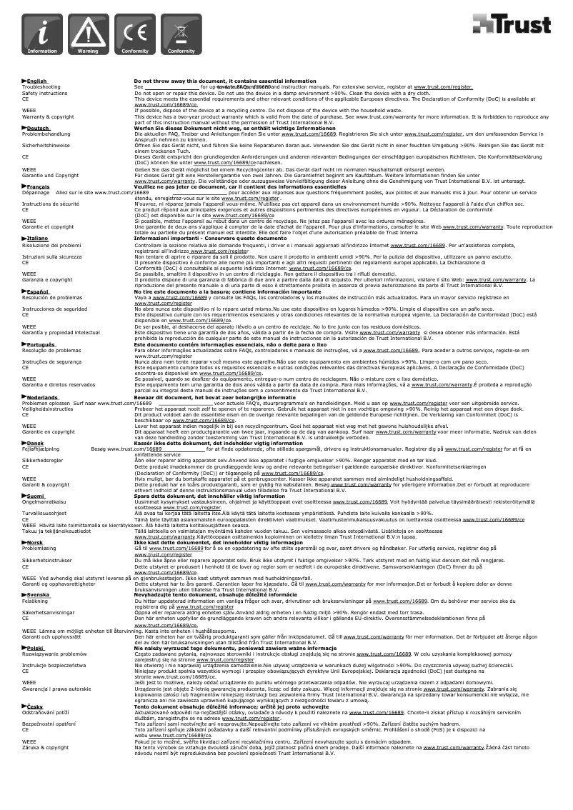 Page 1 de la notice Manuel utilisateur Trust MiDo 2.1