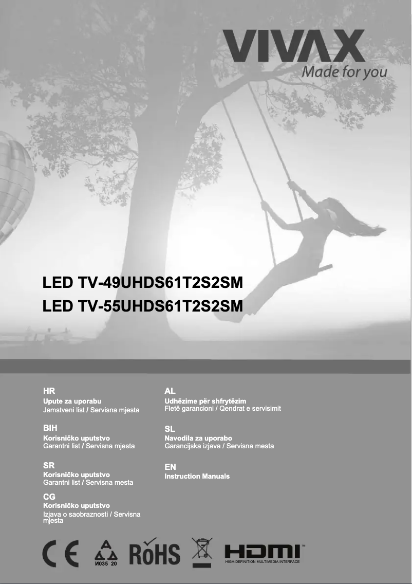 Image de la première page du manuel de l'appareil TV-55UHDS61T2S2SM
