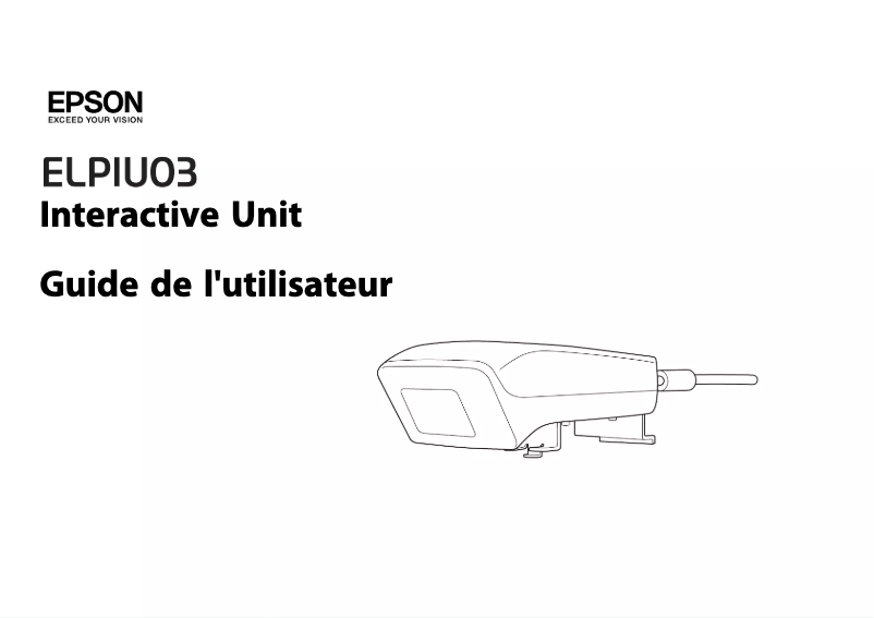 Image de la première page du manuel de l'appareil EB-425W