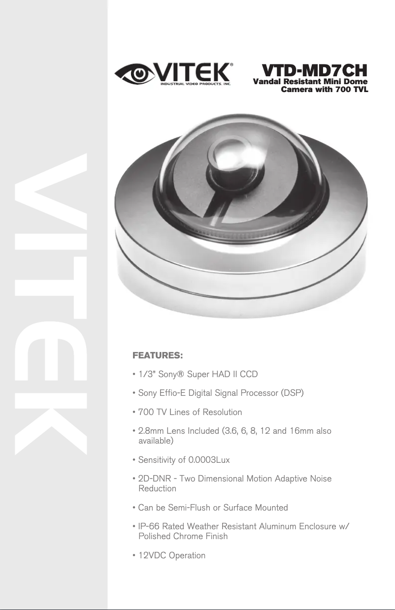 Image de la première page du manuel de l'appareil VTD-MD7CH