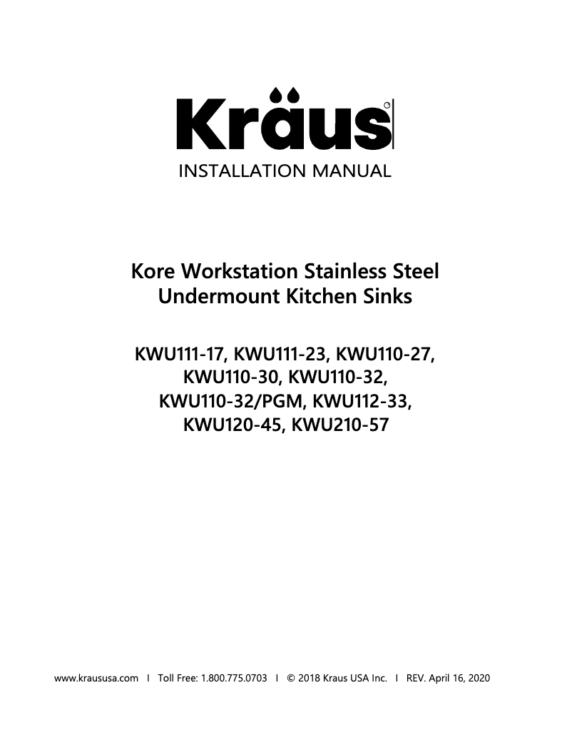 Page n°1 - Guide d'installation Hestan KFCR24GG