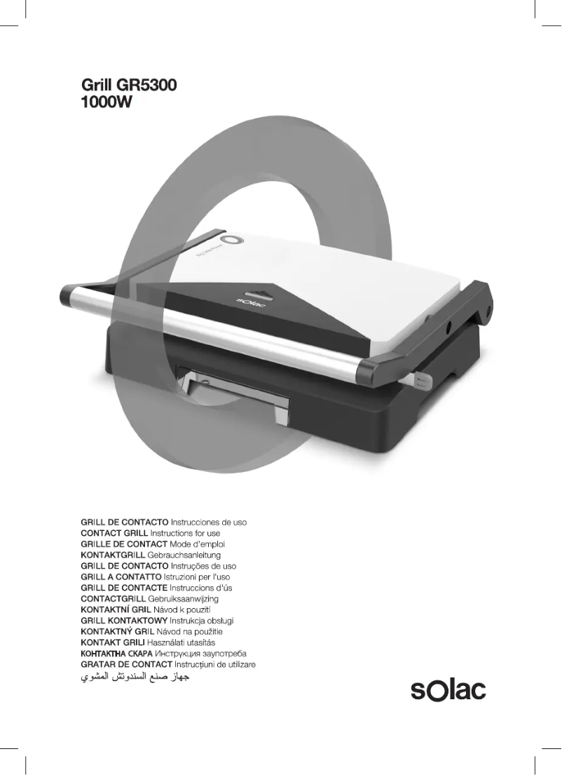 Page 1 de la notice Manuel utilisateur Solac Big Little Power GR5300
