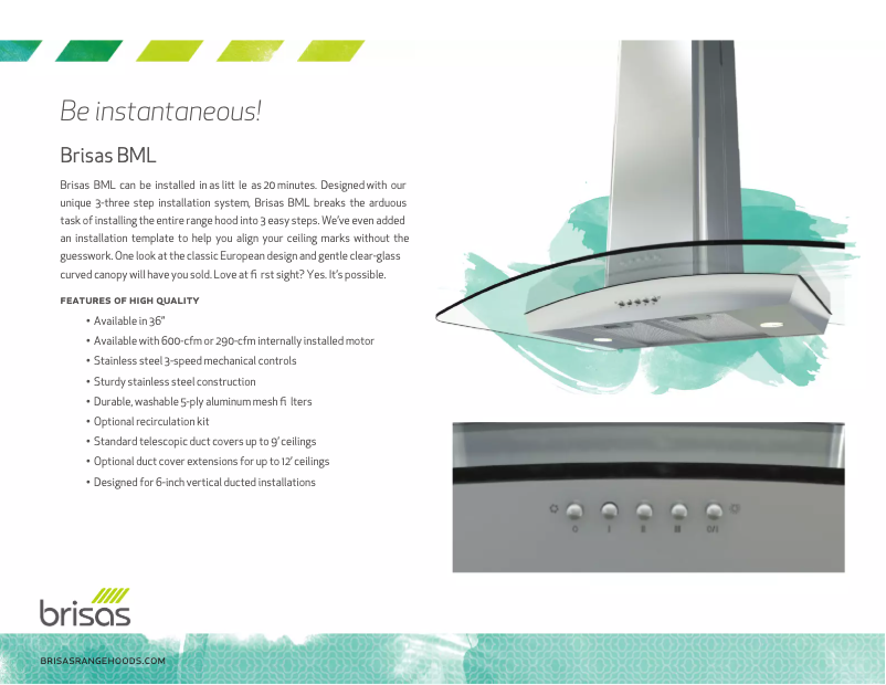 Page n°1 - Manuel utilisateur Zephyr BMLE36AG