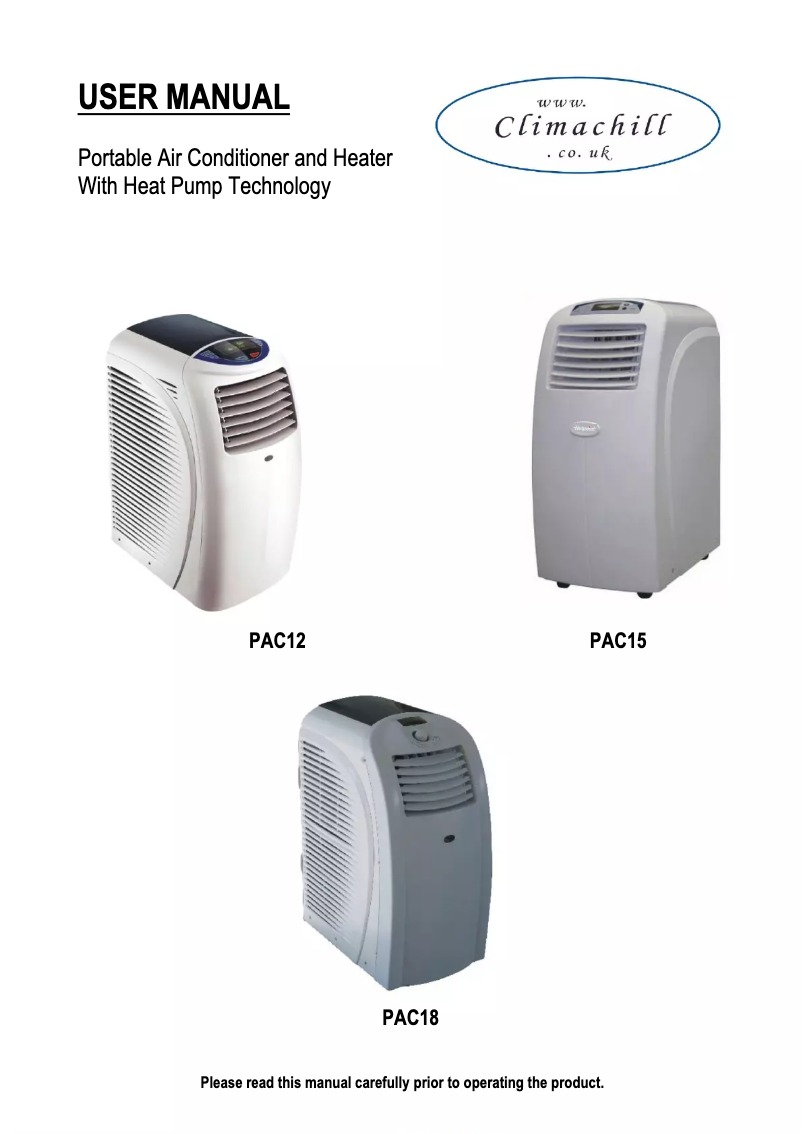 Imagen de la primera página del manual del dispositivo PAC18