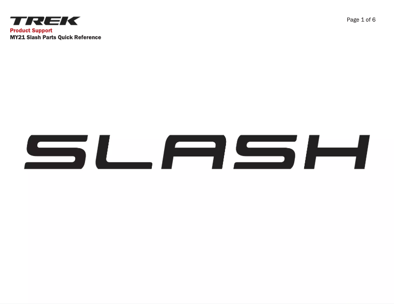 Page 1 de la notice Manuel utilisateur Trek Quadro Slash C