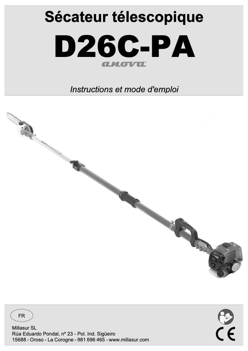 Página 1 del manual Manual de usuario Anova D26C-PA