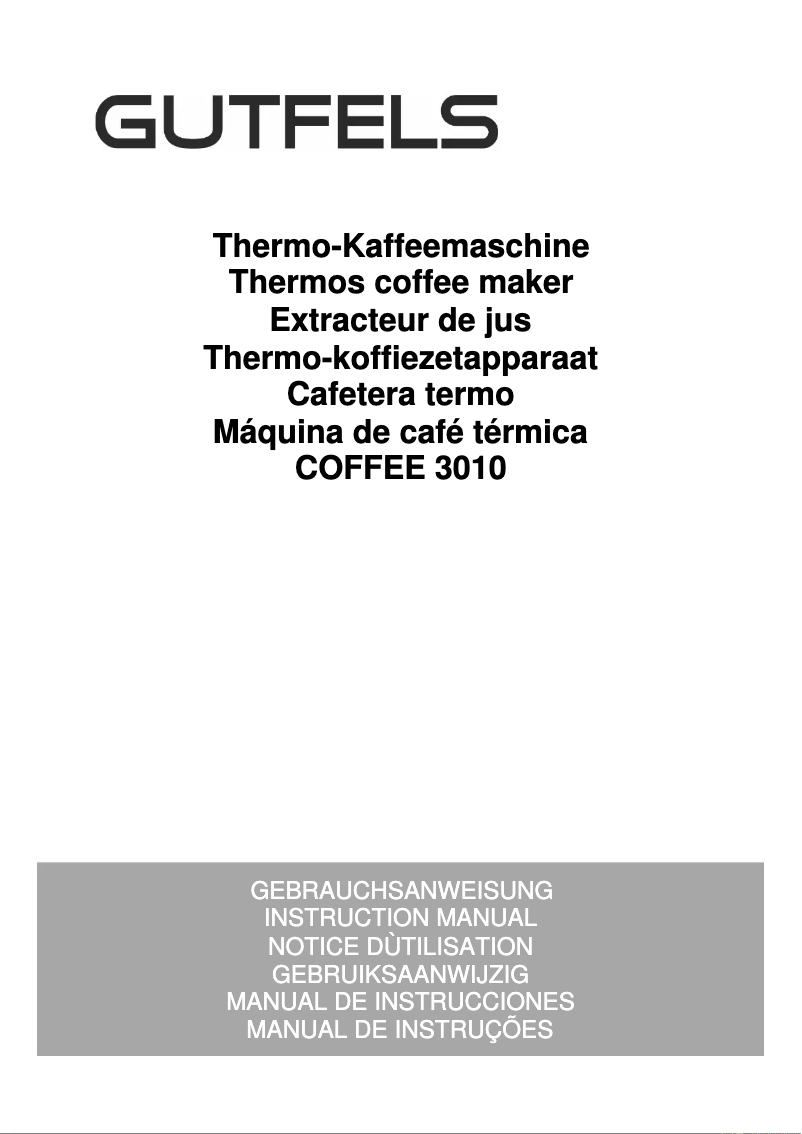 Image de la première page du manuel de l'appareil COFFEE 2030