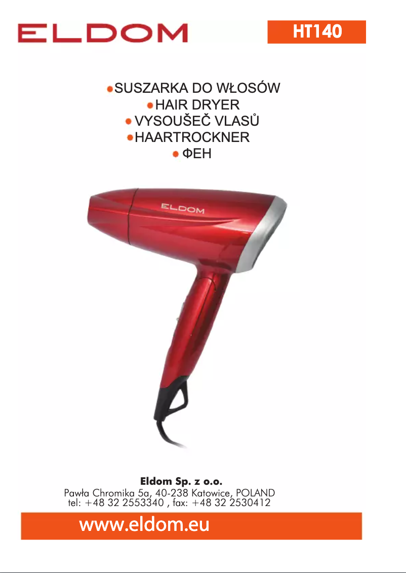 Image de la première page du manuel de l'appareil HT140