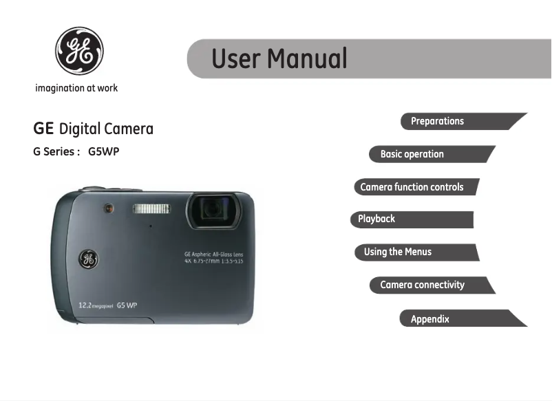 Image de la première page du manuel de l'appareil G5WP