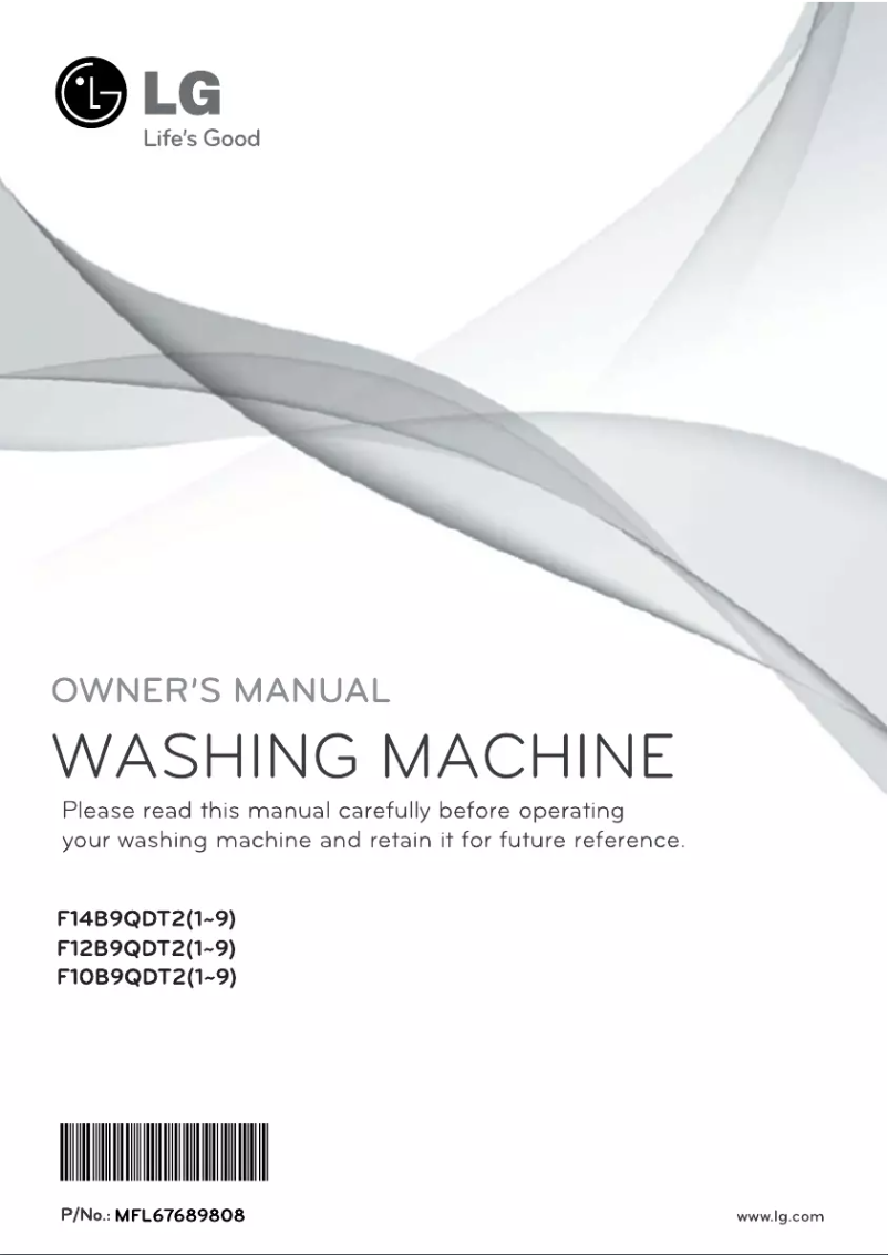 Page 1 de la notice Manuel utilisateur LG F10B9QDT2