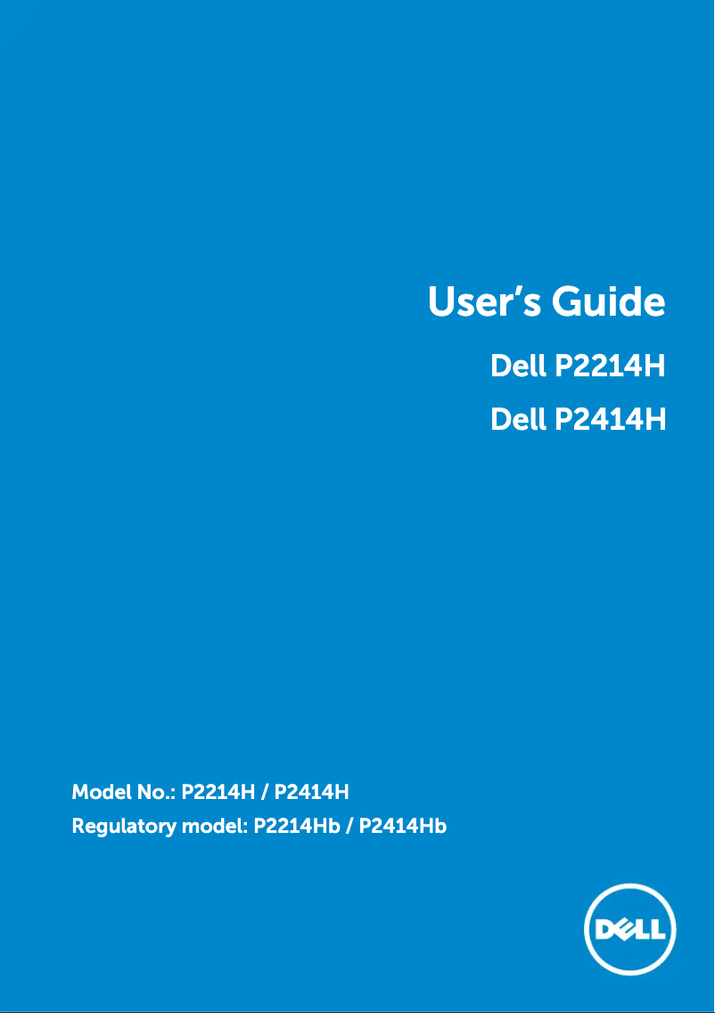 Page 1 de la notice Manuel utilisateur Dell Professional P2414H