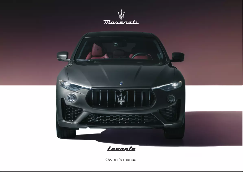 Page n°1 - Manuel utilisateur Maserati Levante (2024)