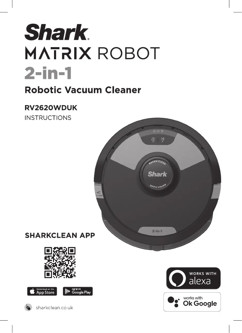 Image de la première page du manuel de l'appareil Matrix Clean RV2620WDUK