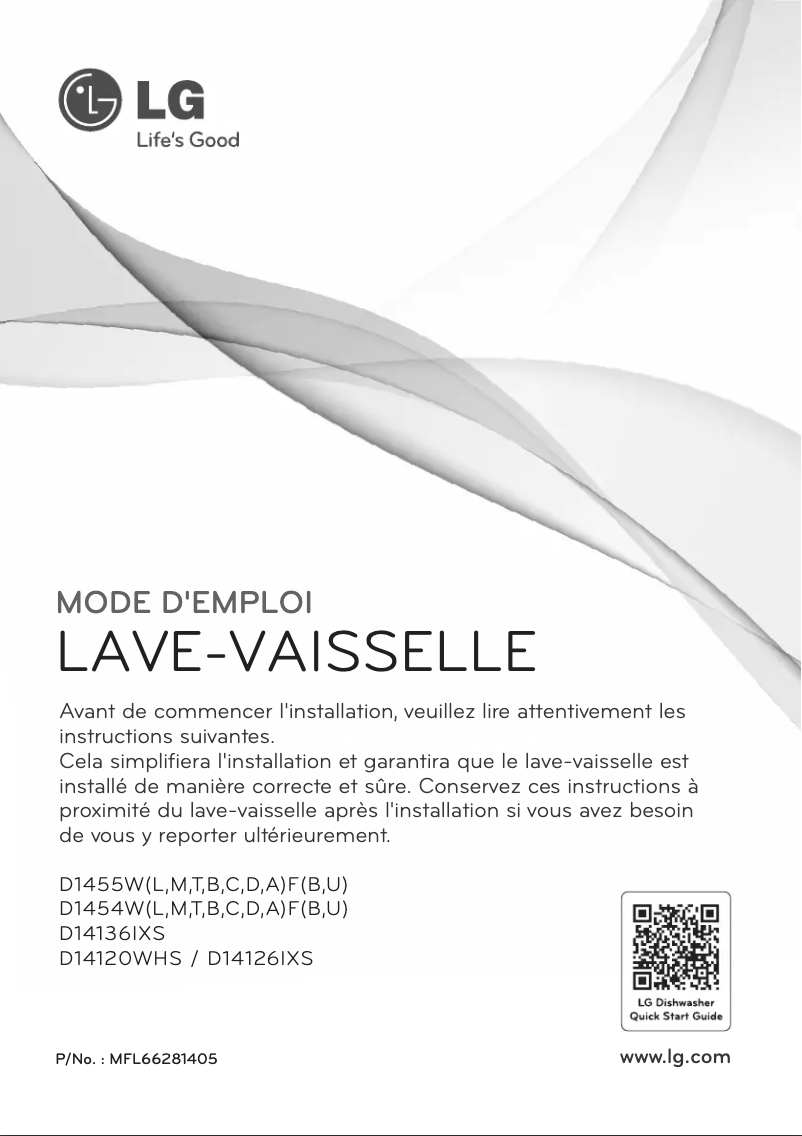 Page 1 de la notice Manuel utilisateur LG D14120WHS