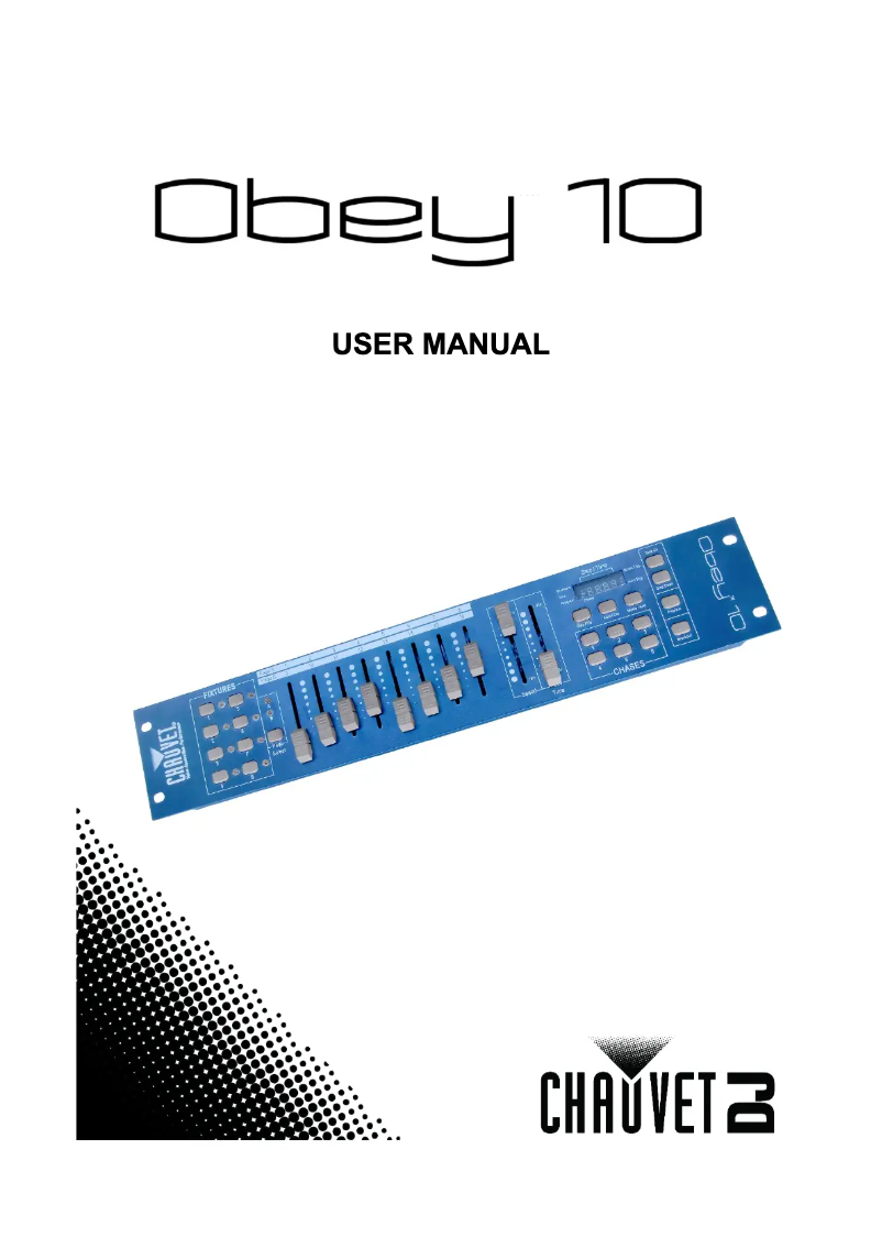Page 1 de la notice Manuel utilisateur Chauvet Obey 10