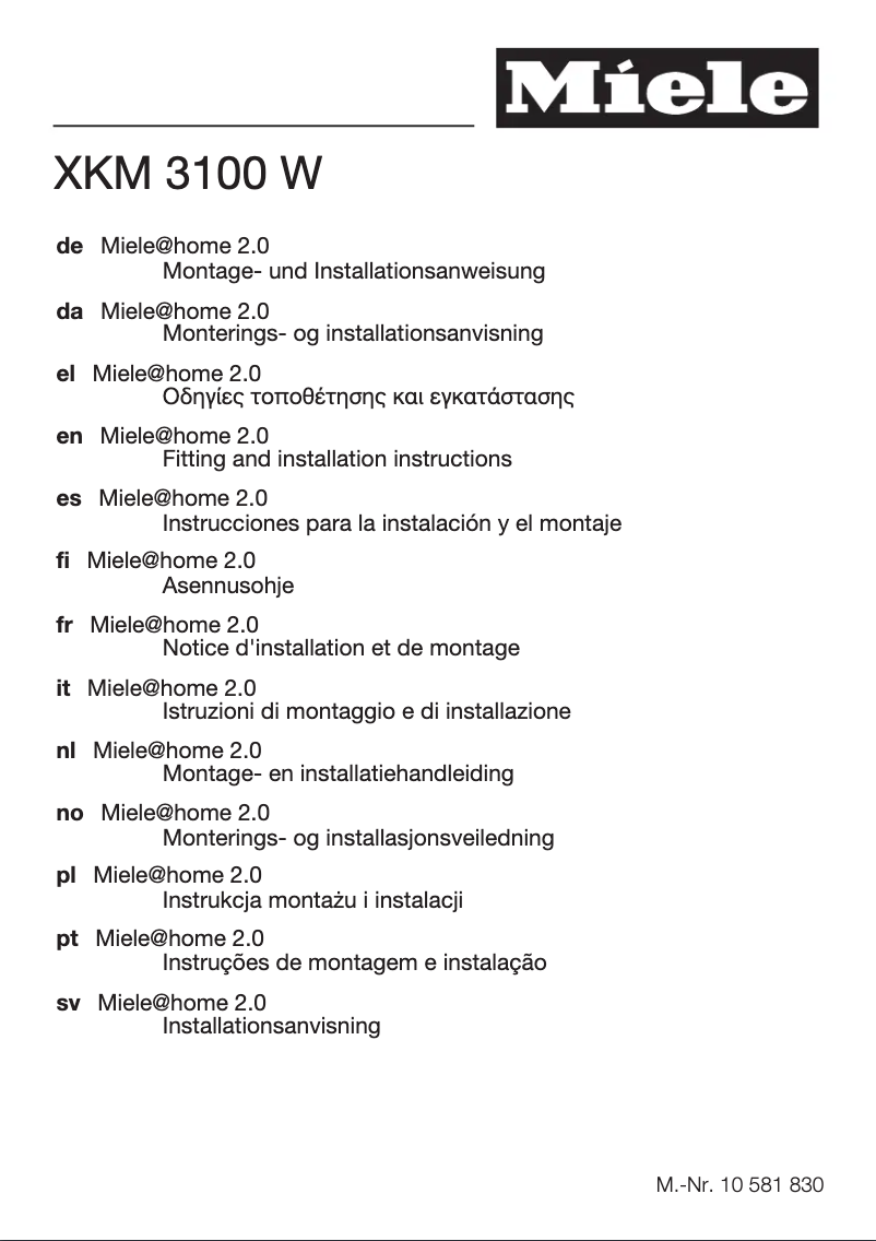 Image de la première page du manuel de l'appareil WMR 863 WPS