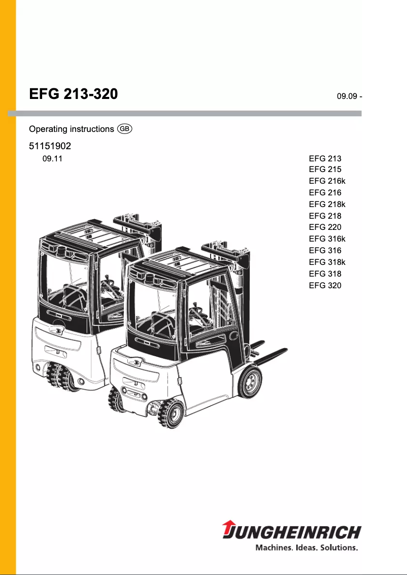 Page n°1 - Manuel utilisateur Jungheinrich EFG 213