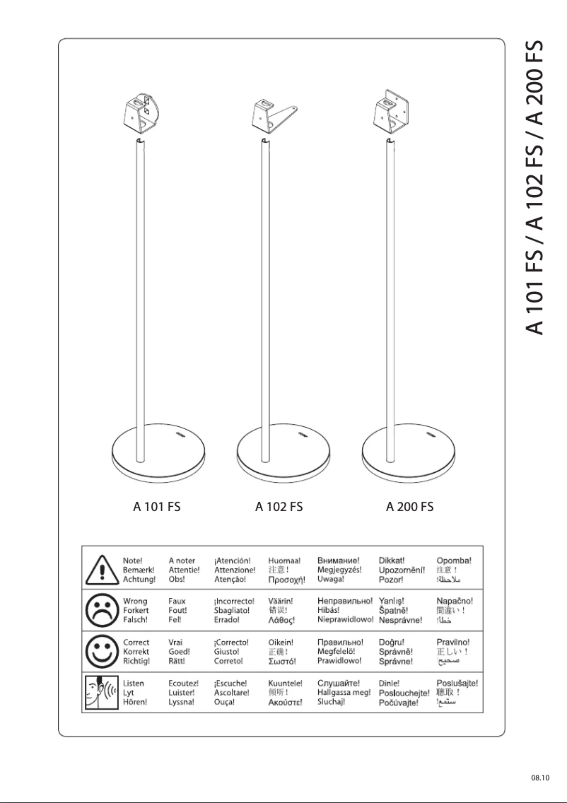 Page 1 de la notice Manuel utilisateur Jamo A 101 FS