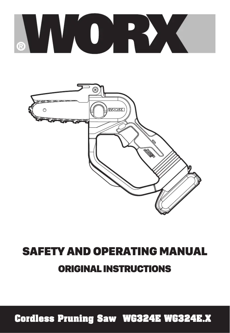 Page n°1 - Manuel utilisateur Worx WG324E