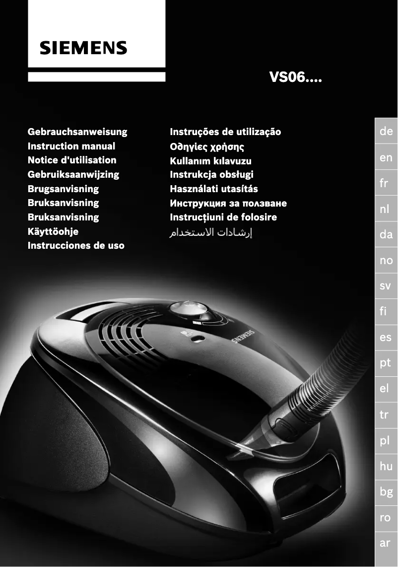 Image de la première page du manuel de l'appareil VS06G2200