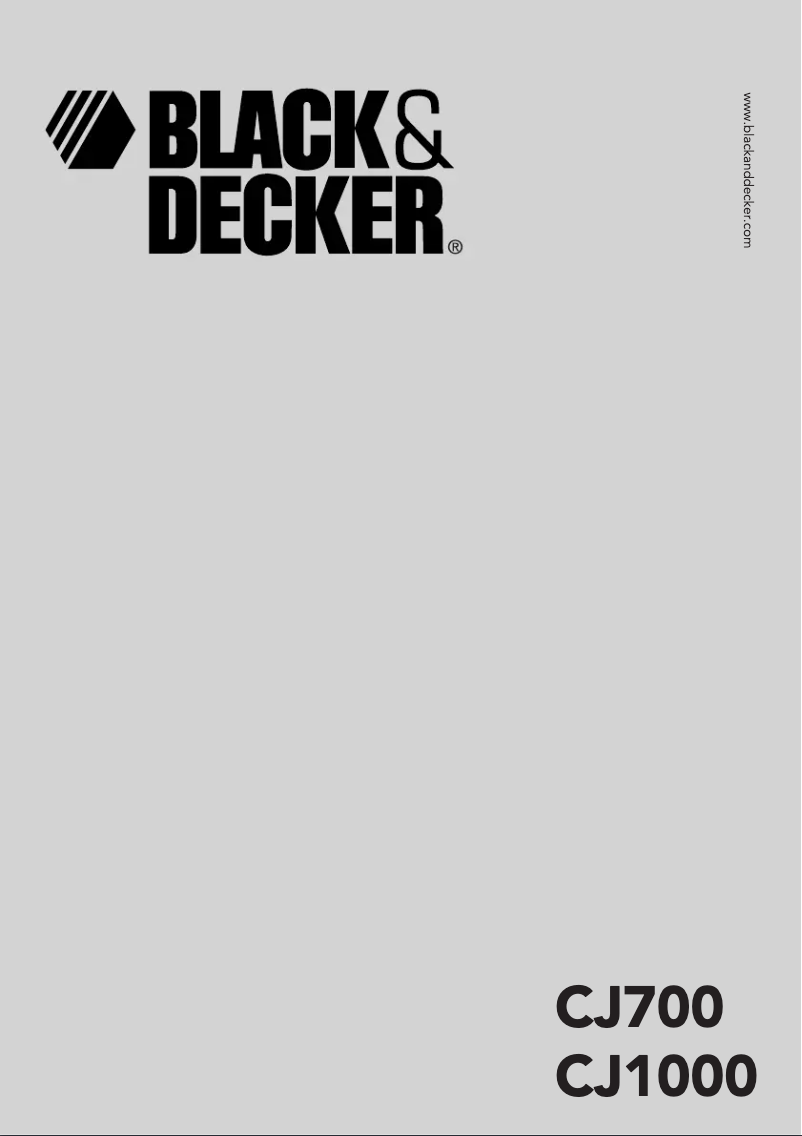 Page n°1 - Manuel utilisateur Black & Decker CJ700