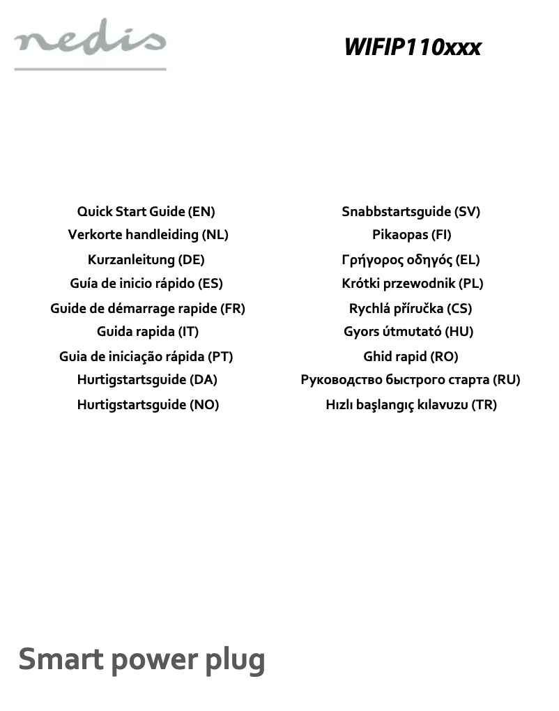 Page n°1 - Manuel utilisateur Nedis WIFIP110FWT