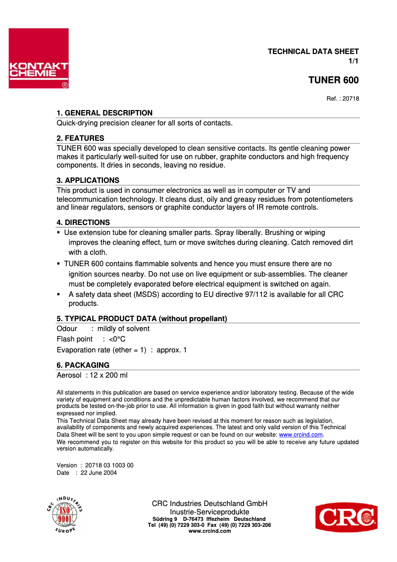 Page 1 de la notice Manuel utilisateur Monacor KT600-200