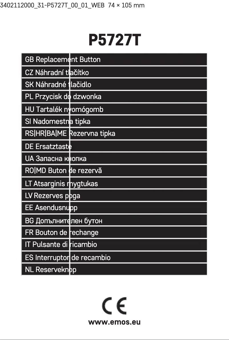 Page 1 de la notice Manuel utilisateur Emos P5727T