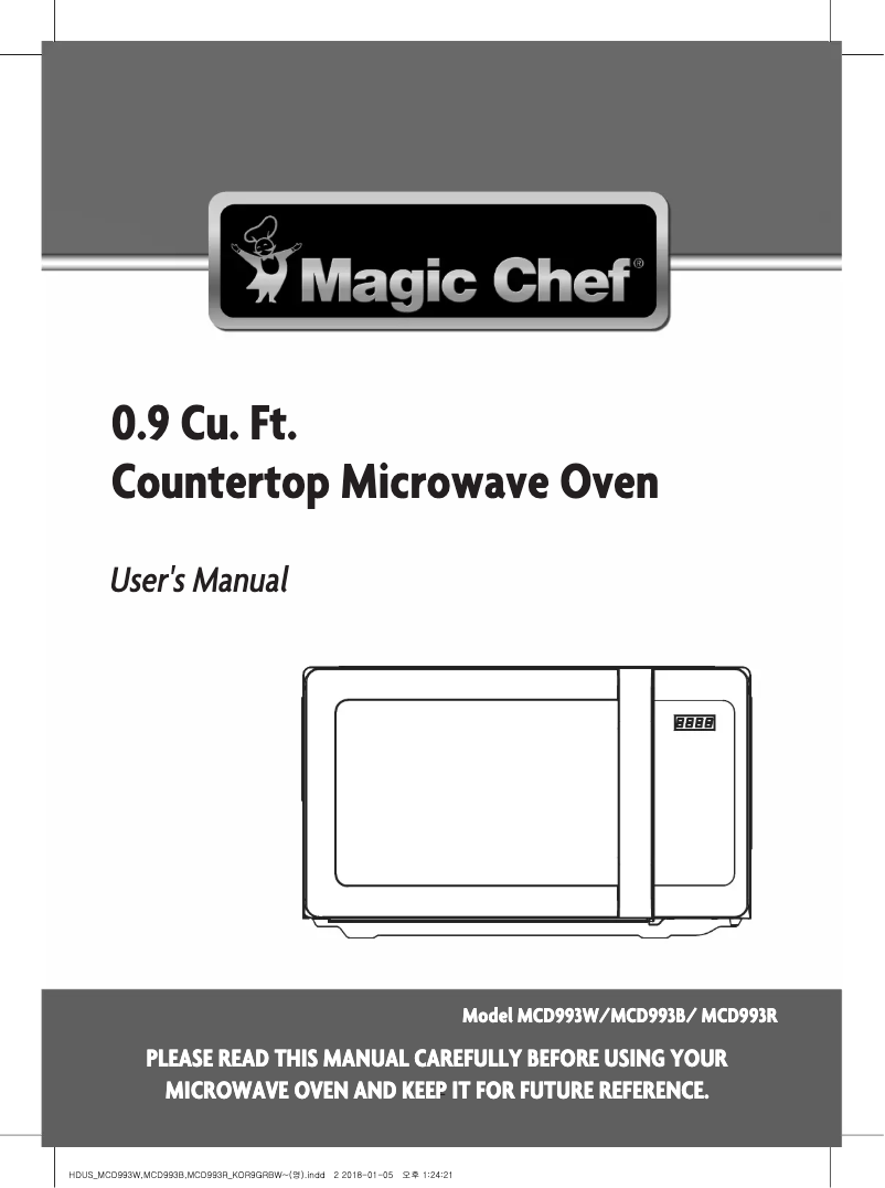 Page 1 de la notice Mode d'emploi Magic Chef MCD993R