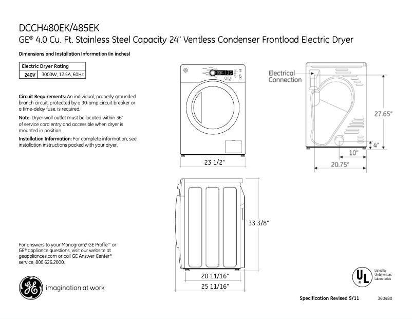 Image de la première page du manuel de l'appareil DCCH485EKMS
