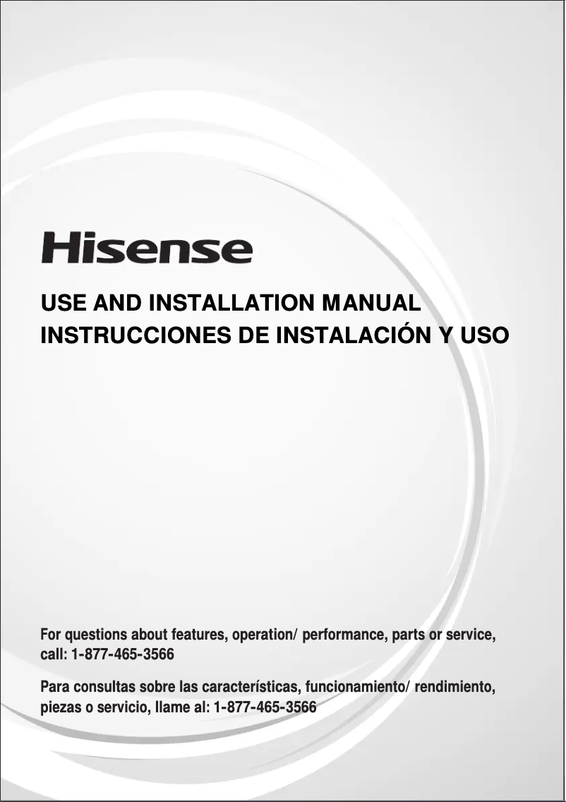 Page 1 de la notice Manuel utilisateur Hisense AHP1022TW1GD