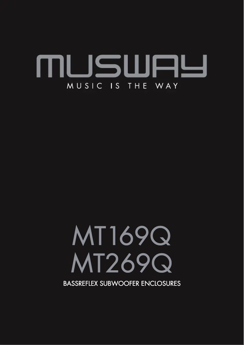 Page n°1 - Manuel utilisateur Musway MT269Q